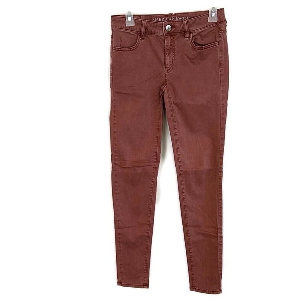 American Eagle Mauve Jegging Super Stretch Skinny Casual Chino Pants sz 4‎